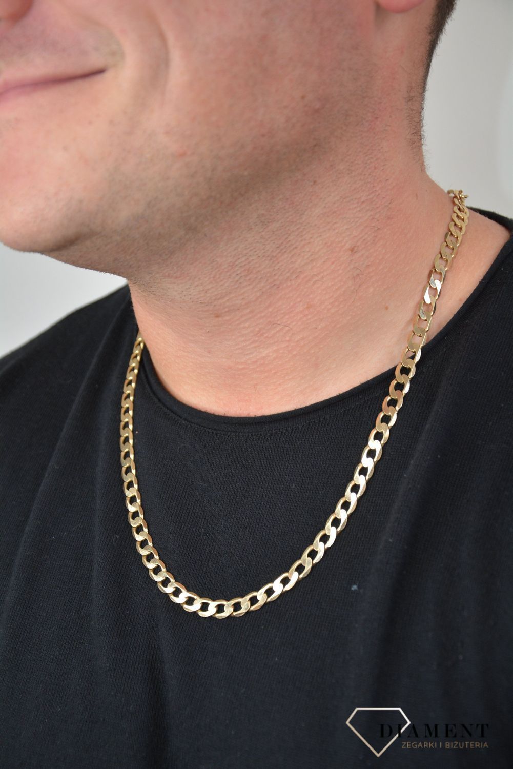 Złoty łańcuszek 585 pancerka 7 mm DIA-LAN-1114-585 7mm ✅.jpg